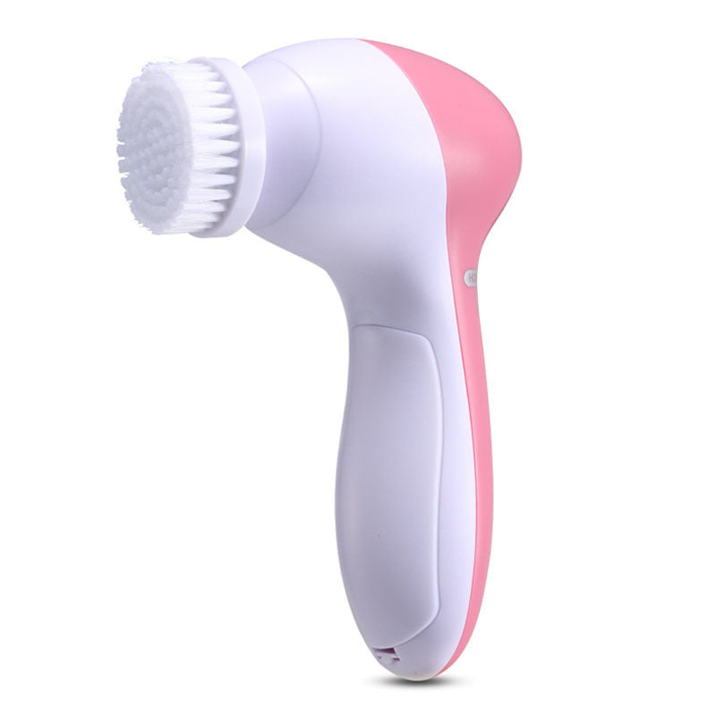 5-in-1 Electric Facial Cleansing Brush – Deep Pore Massager & Positive Ion Skin Tool