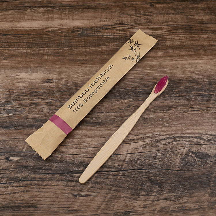 Eco-Friendly Bamboo Toothbrush Set (10 Pack) - Soft Charcoal Bristles, Biodegradable Handle