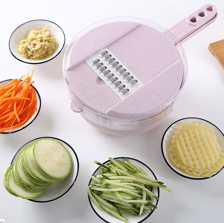 Professional 8-in-1 Mandoline Slicer Set - Stainless Steel Vegetable Cutter