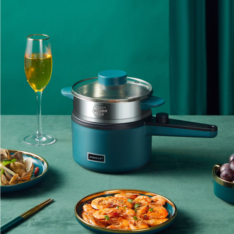 Luxury Mini Electric Cooking Pot – 1.2L Multifunctional Smart Noodle Maker & Soup Warmer