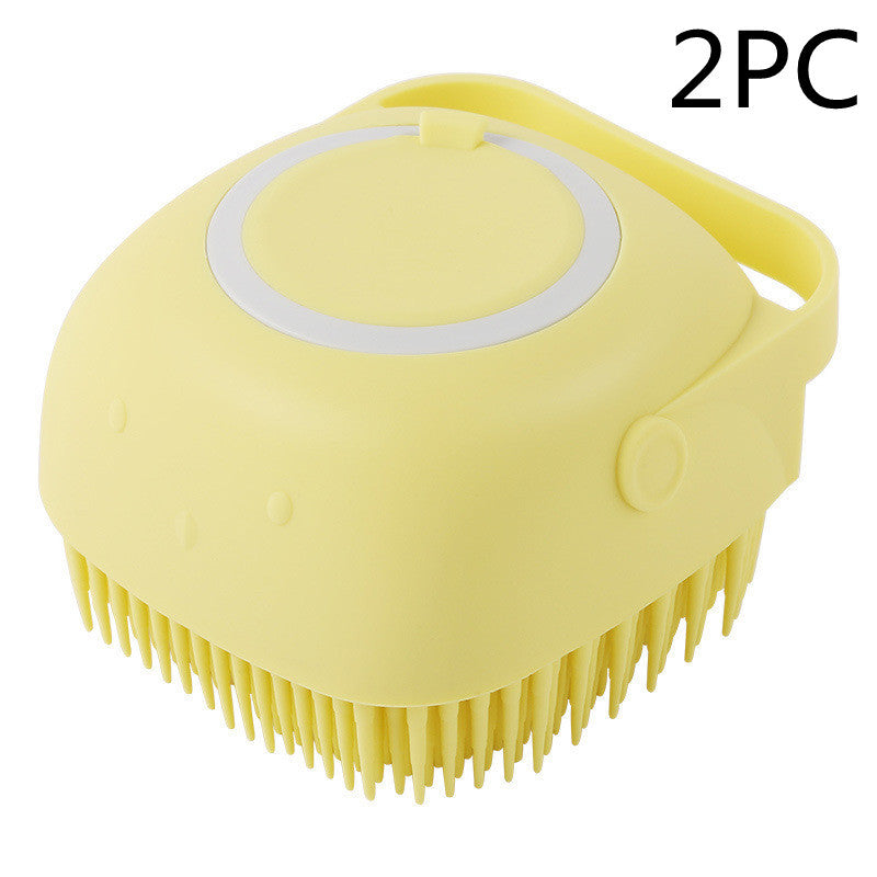 Premium Silicone Pet Bath Gloves – 2-in-1 Massage & Shampoo Brush