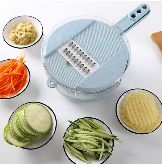 Professional 8-in-1 Mandoline Slicer Set - Stainless Steel Vegetable Cutter