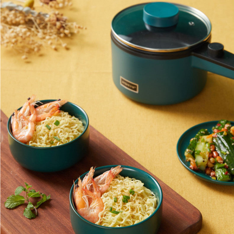 Luxury Mini Electric Cooking Pot – 1.2L Multifunctional Smart Noodle Maker & Soup Warmer