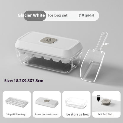 Luxury 32-Cell Silicone Ice Cube Tray | Lid & Shovel
