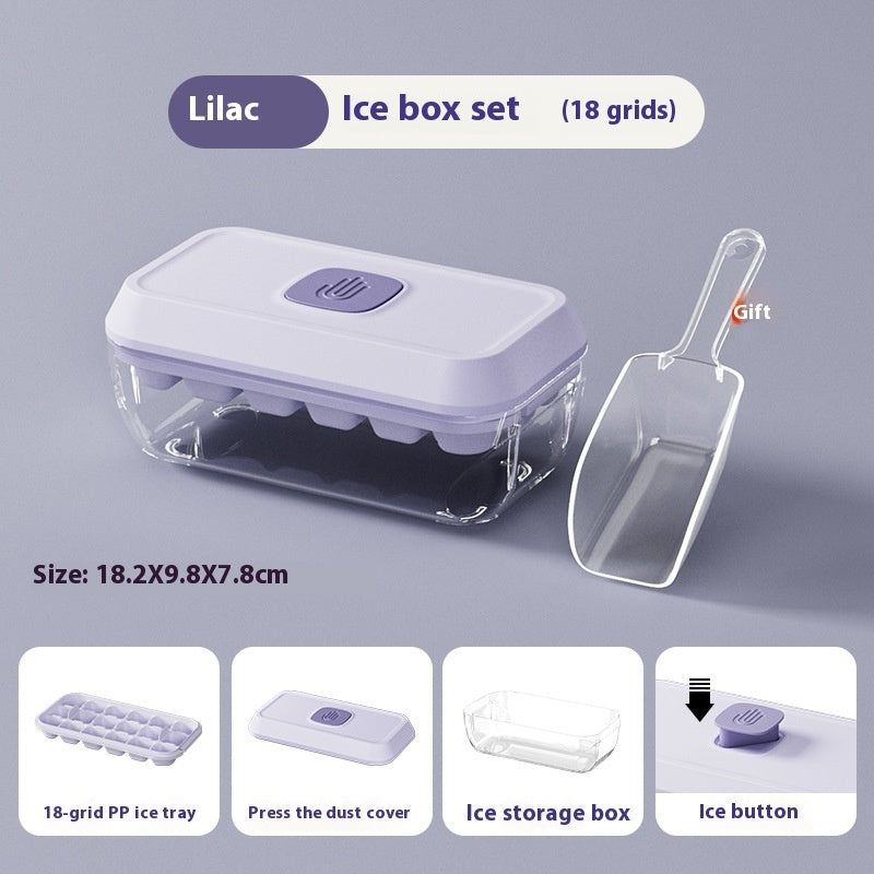 Luxury 32-Cell Silicone Ice Cube Tray | Lid & Shovel