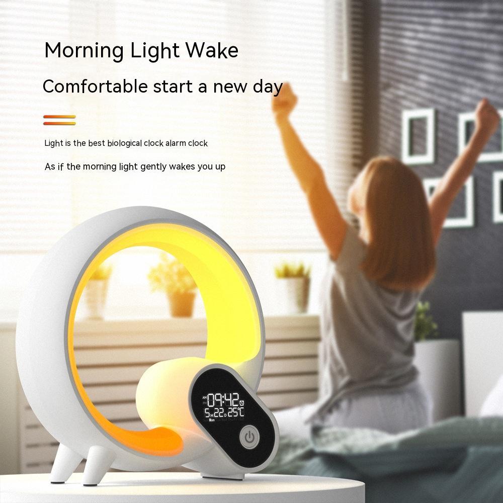Luxury Sunrise Alarm Clock with Bluetooth & Mood Lighting - Smart Wake-Up Light