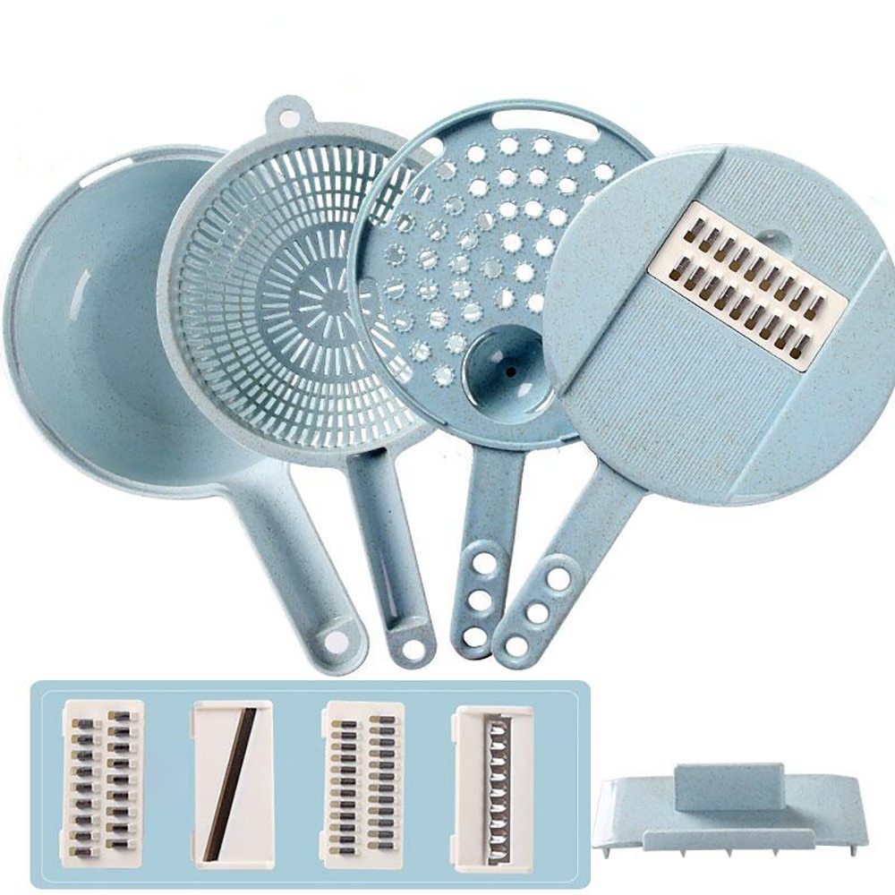Professional 8-in-1 Mandoline Slicer Set - Stainless Steel Vegetable Cutter