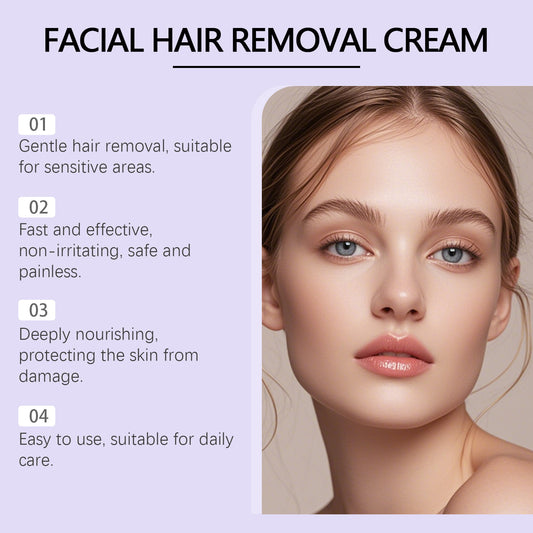Luxury Facial Hair Removal Cream | Shea Butter & Centella Asiatica