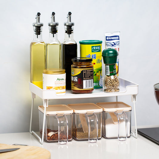 Premium Space-Saving Kitchen Organizer Rack - 3-Tier Countertop & Cabinet Storage Shelf