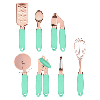 Luxury Rose Gold Kitchen Tool Set – 7-PC Stainless Steel Culinary Essentials