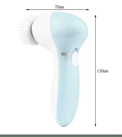 5-in-1 Electric Facial Cleansing Brush – Deep Pore Massager & Positive Ion Skin Tool