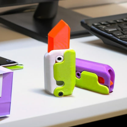 Gravity Flipping Carrot Knife Toy | 3D Printed Stress Reliever