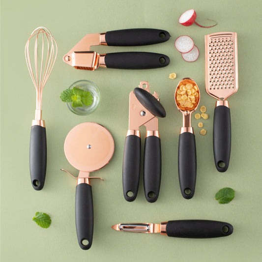 Luxury Rose Gold Kitchen Tool Set – 7-PC Stainless Steel Culinary Essentials