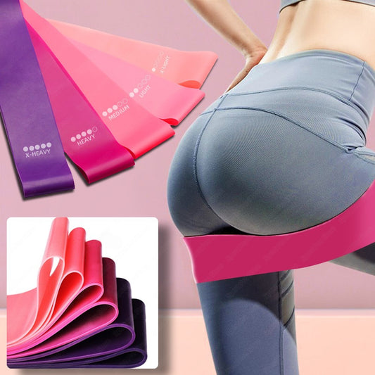 Luxury Non-Slip Resistance Bands Set – 4 Levels for Pilates, Yoga, Booty & Home Fitness Workouts