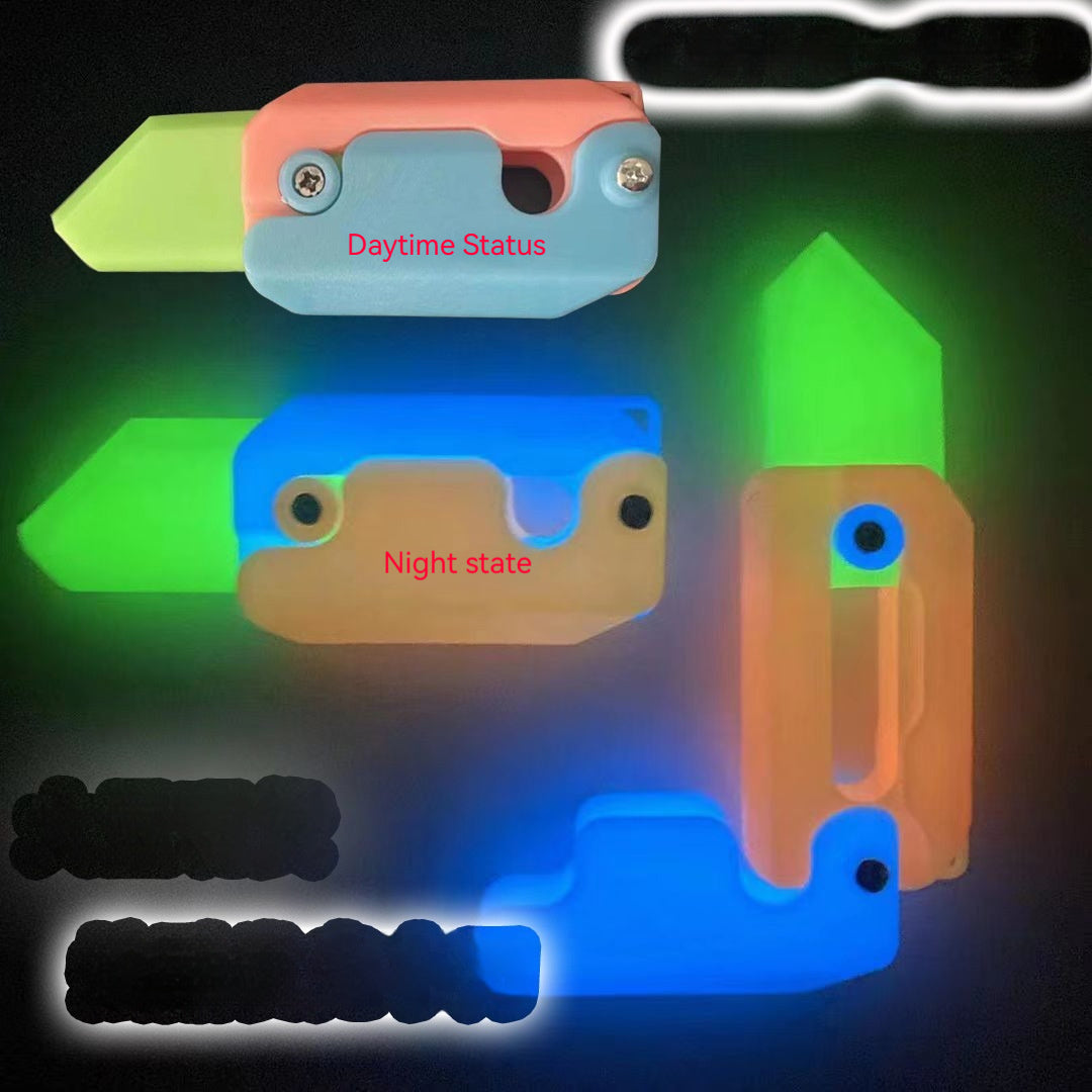 Gravity Flipping Carrot Knife Toy | 3D Printed Stress Reliever