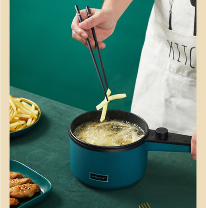 Luxury Mini Electric Cooking Pot – 1.2L Multifunctional Smart Noodle Maker & Soup Warmer