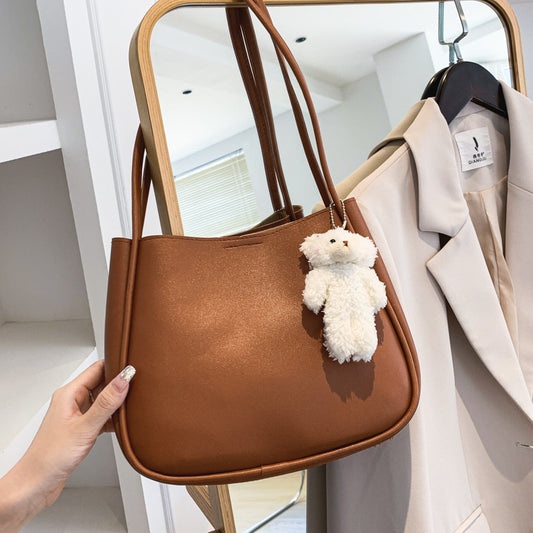 Luxury One-Shoulder Bucket Bag - Oversized Fashion Tote