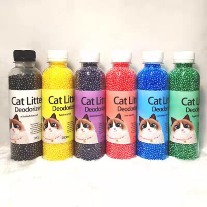 Activated Carbon Cat Litter Deodorizer Beads | Long-Lasting Odor