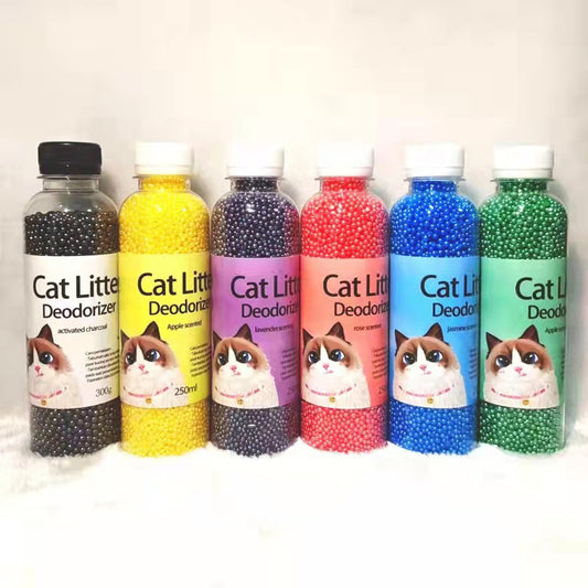 Activated Carbon Cat Litter Deodorizer Beads | Long-Lasting Odor