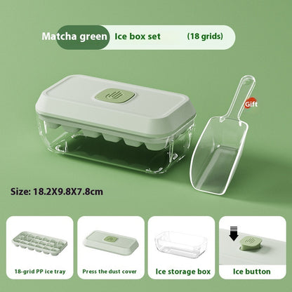 Luxury 32-Cell Silicone Ice Cube Tray | Lid & Shovel