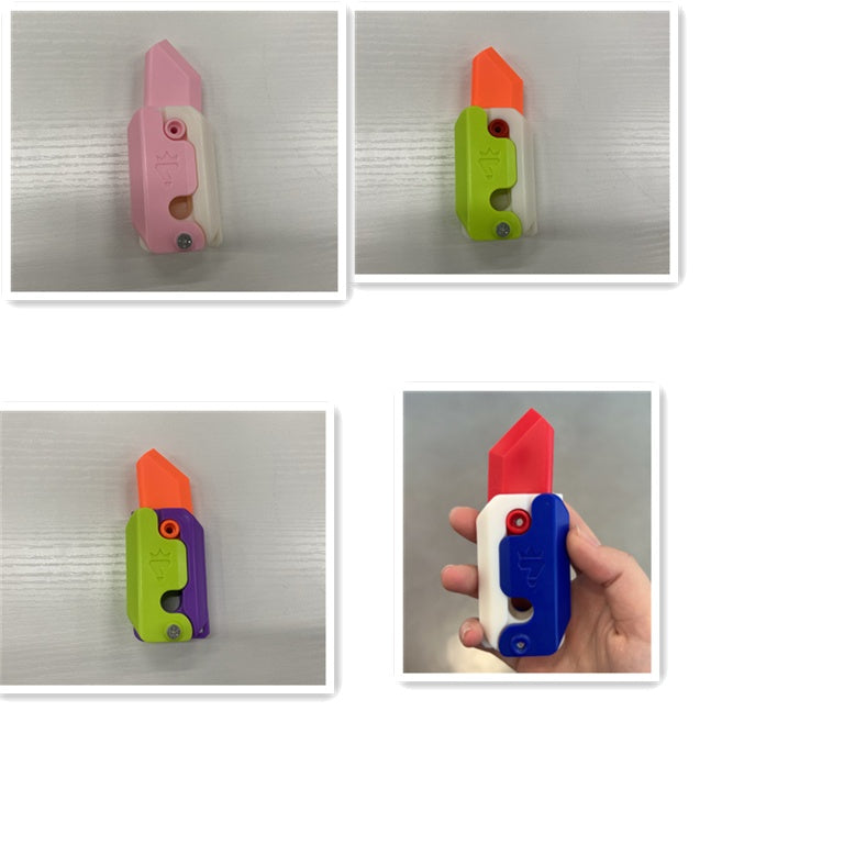 Gravity Flipping Carrot Knife Toy | 3D Printed Stress Reliever