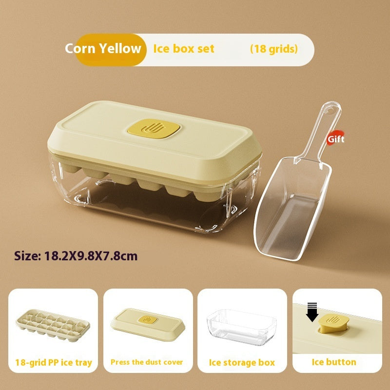 Luxury 32-Cell Silicone Ice Cube Tray | Lid & Shovel