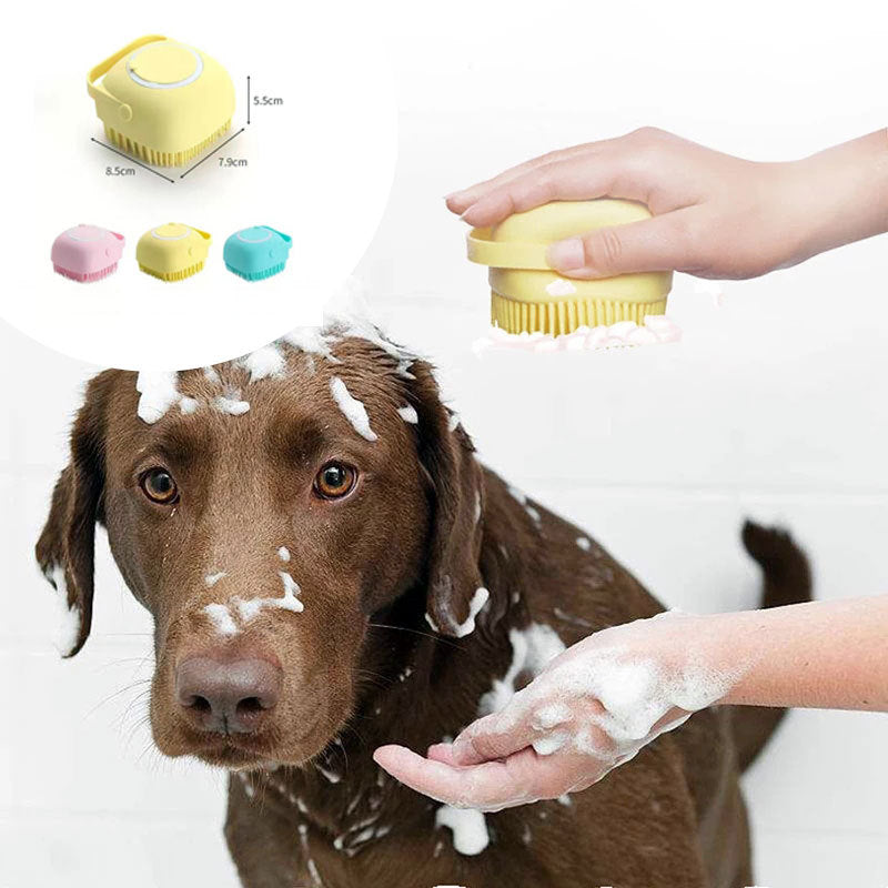 Premium Silicone Pet Bath Gloves – 2-in-1 Massage & Shampoo Brush