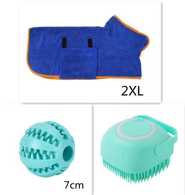 Premium Silicone Pet Bath Gloves – 2-in-1 Massage & Shampoo Brush